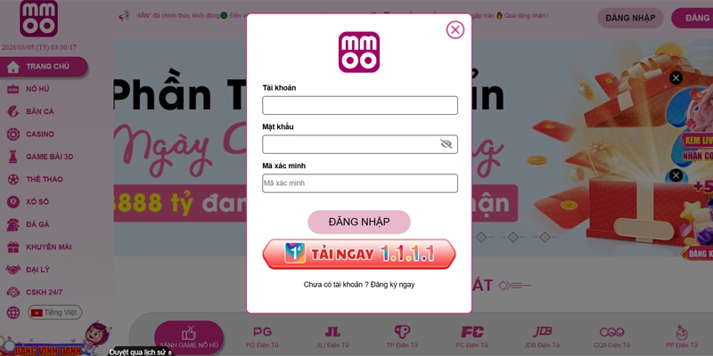 Đăng nhập MMOO nhanh chóng